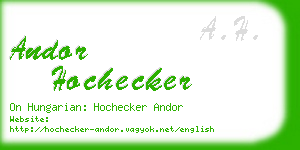 andor hochecker business card